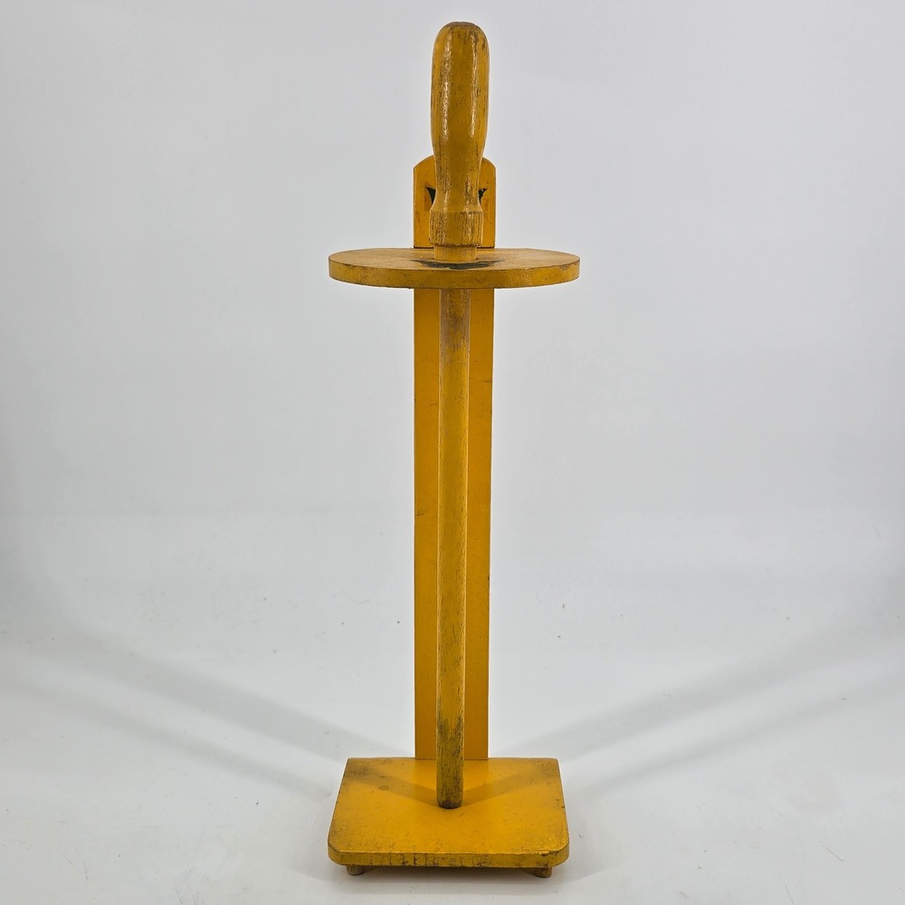 Unbranded Paper Towel Holder Unisex OS Folk Art Spindle Yellow Vintage Wood